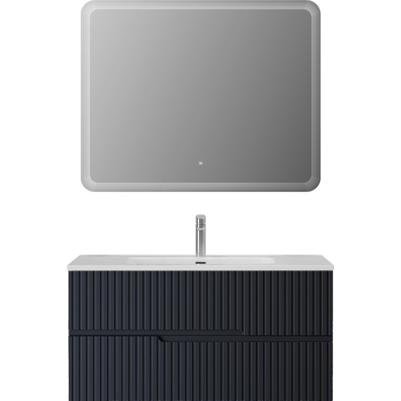 Тумба подвесная с раковиной Cezares DUET-N-1000-2C-SO-GR-P 100 см (раковина CZR-8095-100) grafito фото 8