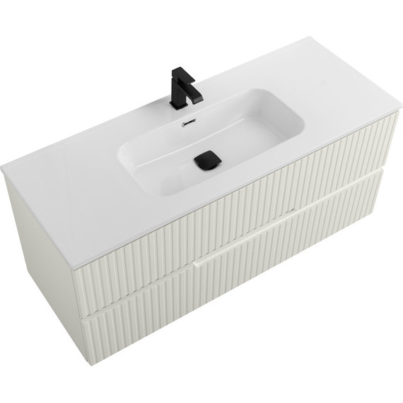 Тумба подвесная с раковиной Cezares DUET-N-1200-2C-SO-AS-P 120 см (раковина CZR-8095-120) альпака брашированная фото 3