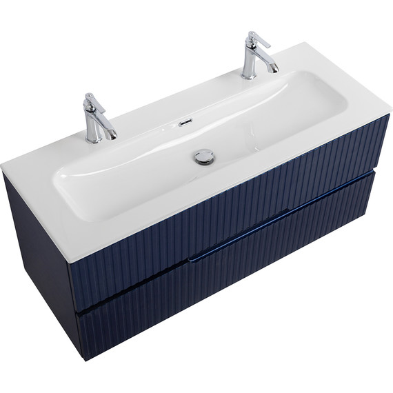 Тумба подвесная с раковиной Cezares DUET-N-1200-2C-SO-SPF-P 120 см (раковина CZR-8073-120-1-2) sapfiro фото 6