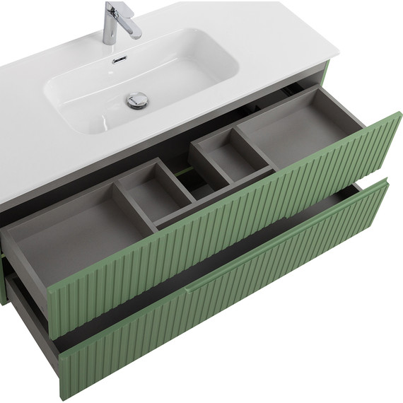 Тумба подвесная с раковиной Cezares DUET-N-1200-2C-SO-PS-P 120 см (раковина CZR-8095-120) фисташковый софт - 6 Тумба подвесная с раковиной Cezares DUET-N-1200-2C-SO-PS-P 120 см (раковина CZR-8095-120) фисташковый софт фото 6