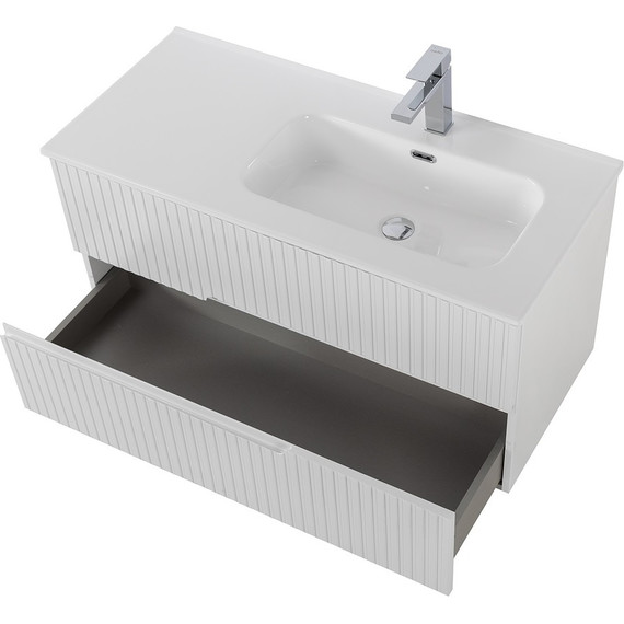 Тумба подвесная с раковиной Cezares DUET-N-1000-2C-SO-BL-R 100 см (раковина CZR-8095-100-R) bianco lucido - 3 Тумба подвесная с раковиной Cezares DUET-N-1000-2C-SO-BL-R 100 см (раковина CZR-8095-100-R) bianco lucido фото 3