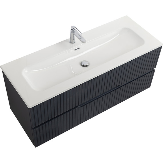 Тумба подвесная с раковиной Cezares DUET-N-1200-2C-SO-GR-P 120 см (раковина CZR-8073-120) grafito фото 10