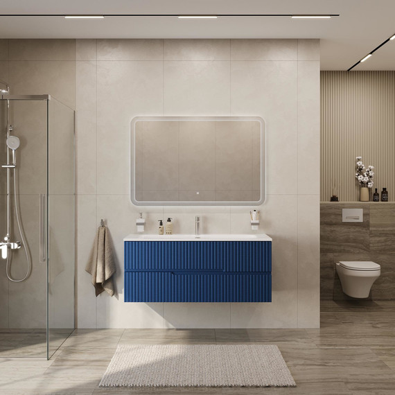 Тумба подвесная с раковиной Cezares DUET-N-1200-2C-SO-SPF-P 120 см (раковина CZR-8073-120) sapfiro - 8 Тумба подвесная с раковиной Cezares DUET-N-1200-2C-SO-SPF-P 120 см (раковина CZR-8073-120) sapfiro фото 8