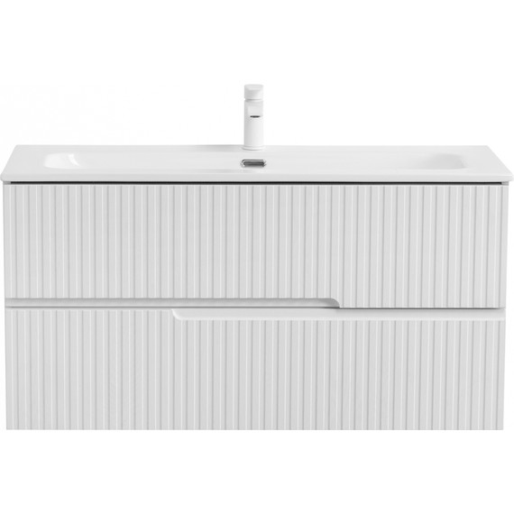 Тумба подвесная с раковиной Cezares DUET-N-1000-2C-SO-FBS-P 100 см (раковина CZR-8073-100) ясень белый софт фото 