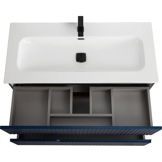 Тумба подвесная с раковиной Cezares DUET-N-1000-2C-SO-SPF-P 100 см (раковина CZR-8073-100) sapfiro фото 4