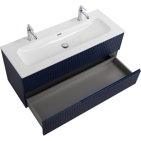 Тумба подвесная с раковиной Cezares DUET-N-1200-2C-SO-SPF-P 120 см (раковина CZR-8073-120-1-2) sapfiro фото 3