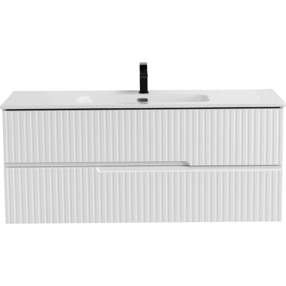 Тумба подвесная с раковиной Cezares DUET-N-1200-2C-SO-BO 120 см (раковина CZR-8095-120) bianco opaco фото 