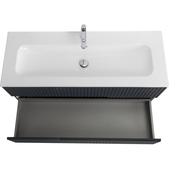 Тумба подвесная с раковиной Cezares DUET-N-1200-2C-SO-GR-P 120 см (раковина CZR-8073-120) grafito фото 6