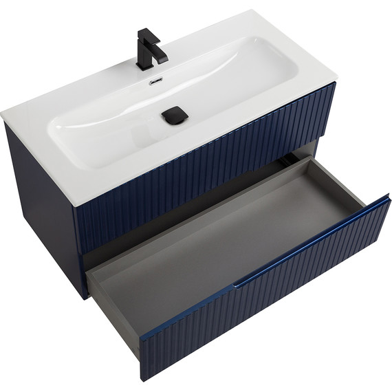 Тумба подвесная с раковиной Cezares DUET-N-1000-2C-SO-SPF-P 100 см (раковина CZR-8073-100) sapfiro фото 3