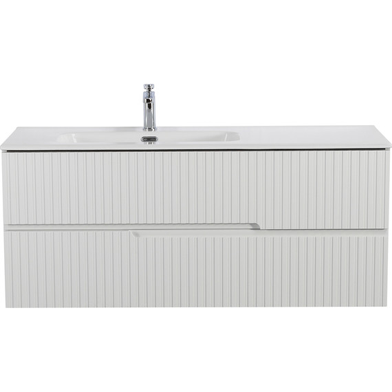 Тумба подвесная с раковиной Cezares DUET-N-1200-2C-SO-BL-L 120 см (раковина CZR-8095-120-L) bianco lucido фото 
