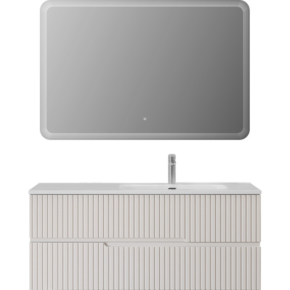 Тумба подвесная с раковиной Cezares DUET-N-1200-2C-SO-BL-R 120 см (раковина CZR-8095-120-R) bianco lucido фото 8