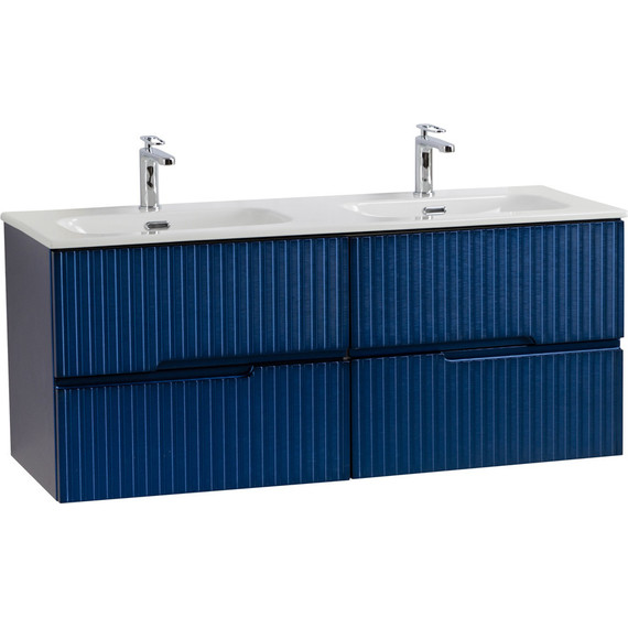 Тумба подвесная с раковиной Cezares DUET-N-1200-4C-SO-2-SPF-P 120 см (раковина CZR-8073-120-2) sapfiro - 2 Тумба подвесная с раковиной Cezares DUET-N-1200-4C-SO-2-SPF-P 120 см (раковина CZR-8073-120-2) sapfiro фото 2