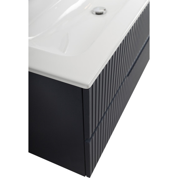 Тумба подвесная с раковиной Cezares DUET-N-1200-2C-SO-GR-P 120 см (раковина CZR-8073-120) grafito фото 8