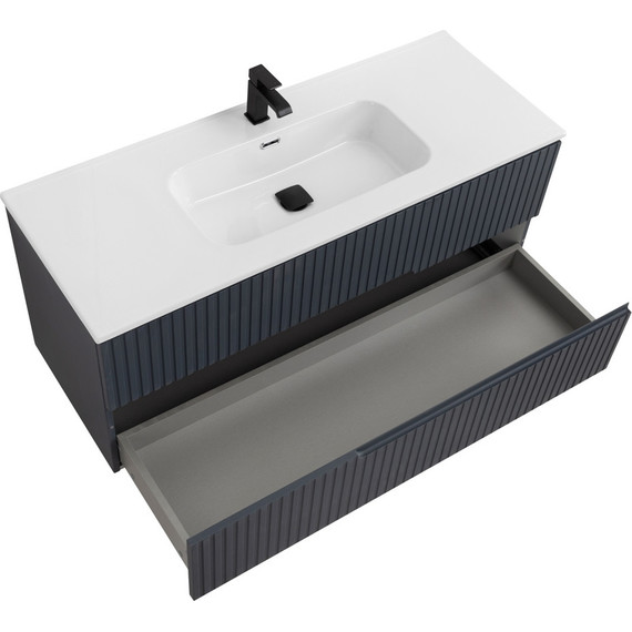 Тумба подвесная с раковиной Cezares DUET-N-1200-2C-SO-GR-P 120 см (раковина CZR-8095-120) grafito фото 3