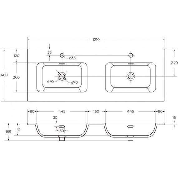 Тумба подвесная с раковиной Cezares DUET-N-1200-4C-SO-2-PS-P 120 см (раковина CZR-8073-120-2) фисташковый софт - 12 Тумба подвесная с раковиной Cezares DUET-N-1200-4C-SO-2-PS-P 120 см (раковина CZR-8073-120-2) фисташковый софт фото 12