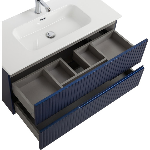 Тумба подвесная с раковиной Cezares DUET-N-1000-2C-SO-SPF-P 100 см (раковина CZR-8095-100) sapfiro фото 5