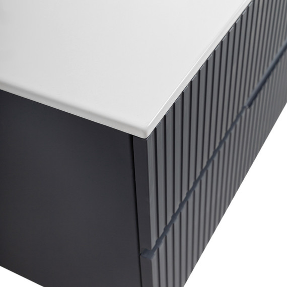 Тумба подвесная с раковиной Cezares DUET-N-1200-2C-SO-GR-P 120 см (раковина CZR-8095-120) grafito фото 8