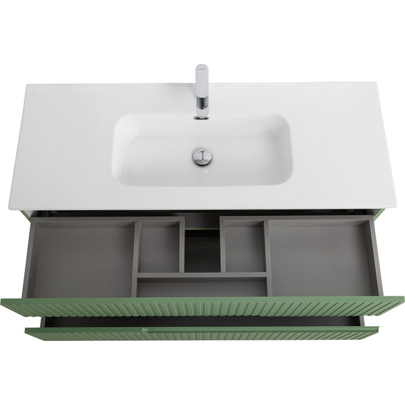 Тумба подвесная с раковиной Cezares DUET-N-1200-2C-SO-PS-P 120 см (раковина CZR-8095-120) фисташковый софт - 4 Тумба подвесная с раковиной Cezares DUET-N-1200-2C-SO-PS-P 120 см (раковина CZR-8095-120) фисташковый софт фото 4