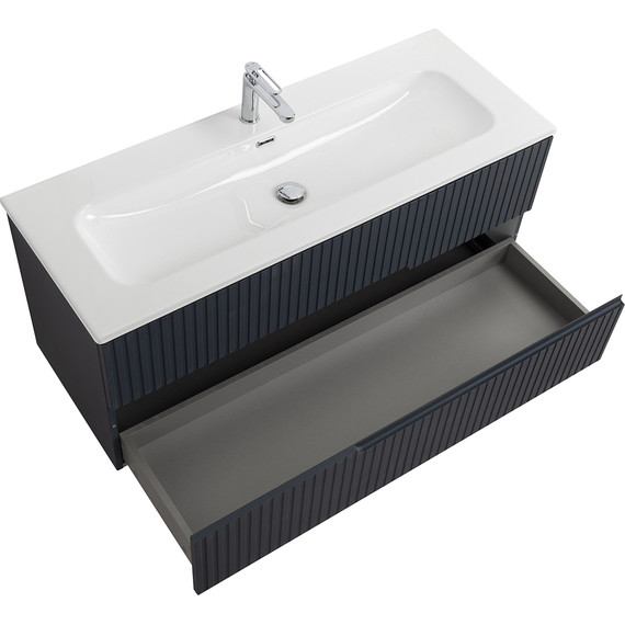 Тумба подвесная с раковиной Cezares DUET-N-1200-2C-SO-GR-P 120 см (раковина CZR-8073-120) grafito фото 3