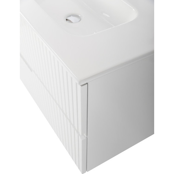 Тумба подвесная с раковиной Cezares DUET-N-1200-2C-SO-BL-R 120 см (раковина CZR-8095-120-R) bianco lucido фото 6