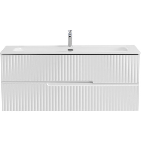 Тумба подвесная с раковиной Cezares DUET-N-1200-2C-SO-BO 120 см (раковина CZR-8073-120) bianco opaco фото 