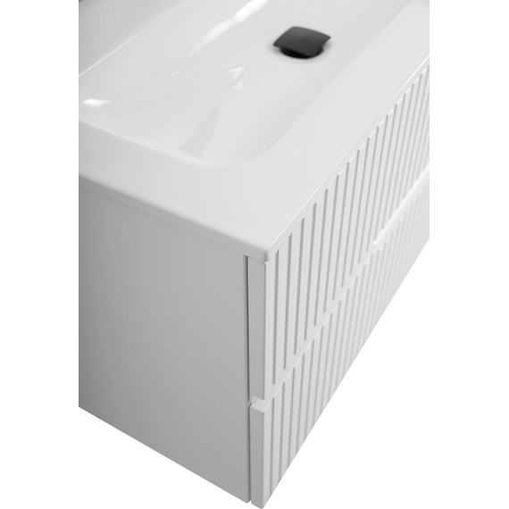 Тумба подвесная с раковиной Cezares DUET-N-1000-2C-SO-BO 100 см (раковина CZR-8073-100) bianco opaco фото 5