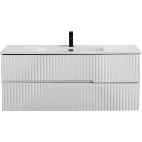 Тумба подвесная с раковиной Cezares DUET-N-1200-2C-SO-FBS-P 120 см (раковина CZR-8095-120) ясень белый софт фото 