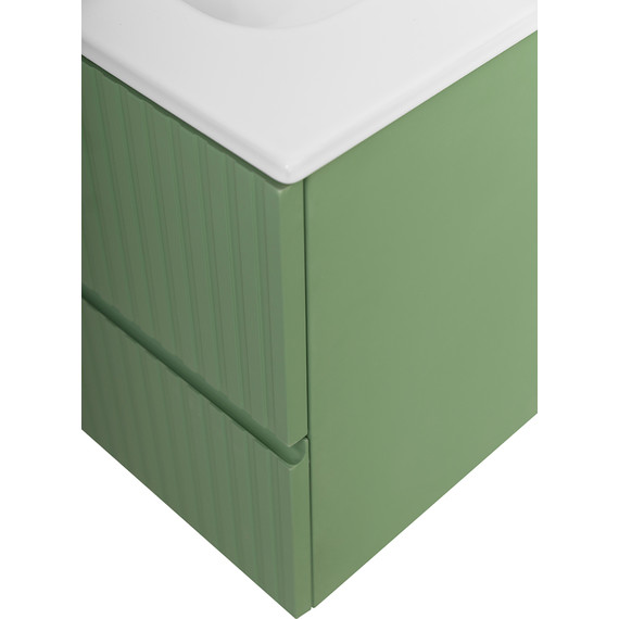 Тумба подвесная с раковиной Cezares DUET-N-1200-2C-SO-PS-P 120 см (раковина CZR-8073-120) фисташковый софт фото 8