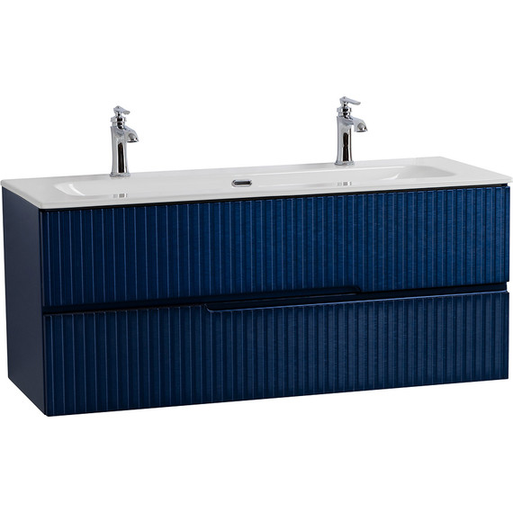 Тумба подвесная с раковиной Cezares DUET-N-1200-2C-SO-SPF-P 120 см (раковина CZR-8073-120-1-2) sapfiro фото 2