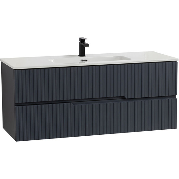 Тумба подвесная с раковиной Cezares DUET-N-1200-2C-SO-GR-P 120 см (раковина CZR-8095-120) grafito фото 2