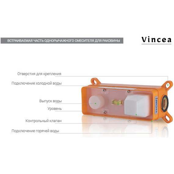Смеситель для раковины настенный Vincea Desire VBFW-1D1MB, чёрный (со скрытой частью) - 11 Смеситель для раковины настенный Vincea Desire VBFW-1D1MB, чёрный (со скрытой частью) фото 11