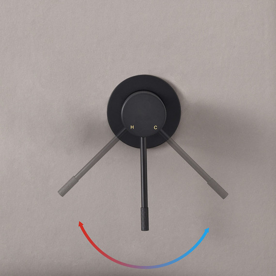 Смеситель для раковины настенный Vincea Desire VBFW-1D1MB, чёрный (со скрытой частью) - 4 Смеситель для раковины настенный Vincea Desire VBFW-1D1MB, чёрный (со скрытой частью) фото 4