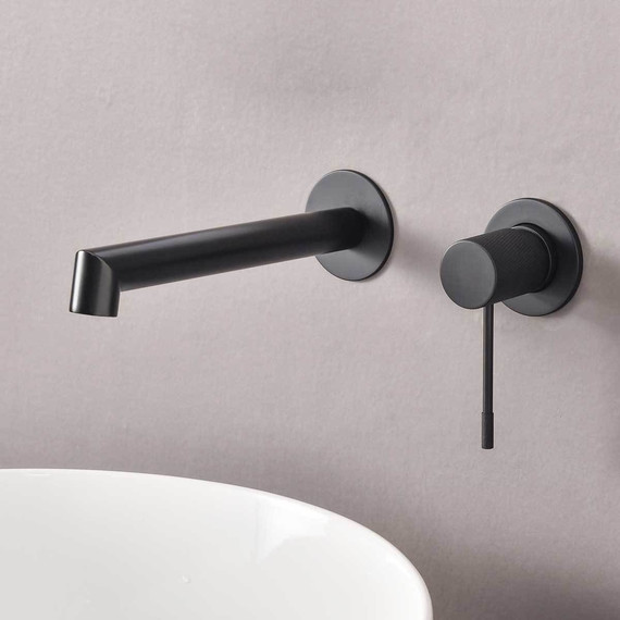 Смеситель для раковины настенный Vincea Desire VBFW-1D1MB, чёрный (со скрытой частью) - 5 Смеситель для раковины настенный Vincea Desire VBFW-1D1MB, чёрный (со скрытой частью) фото 5