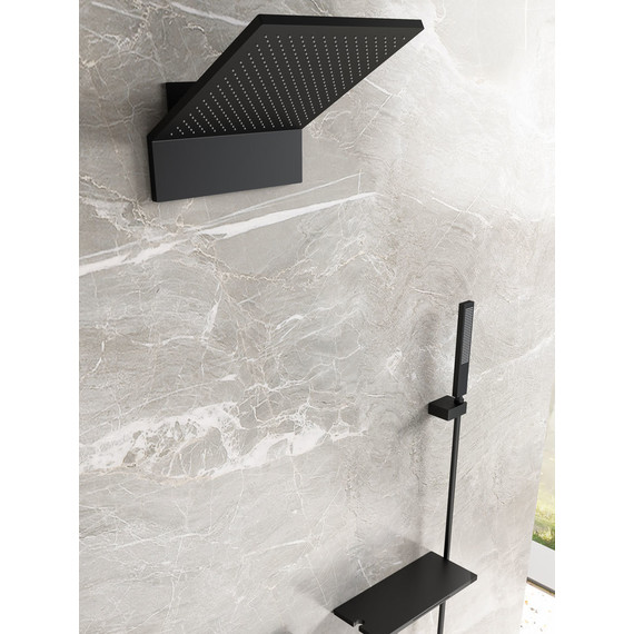 Душевая система для ванны с термостатом Vincea Futura VSFW-2F110TMB, чёрный - 5 Душевая система для ванны с термостатом Vincea Futura VSFW-2F110TMB, чёрный фото 5