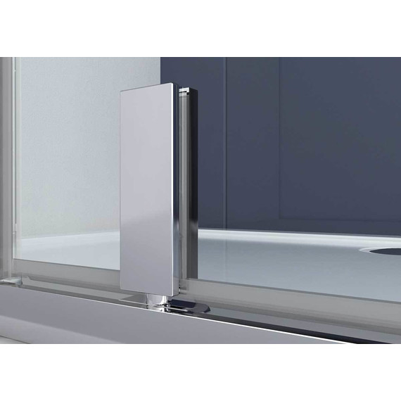 Душевое ограждение Vincea Penta 90x90 см VSP-3P900CLGM, вороненая сталь/прозрачное фото 5