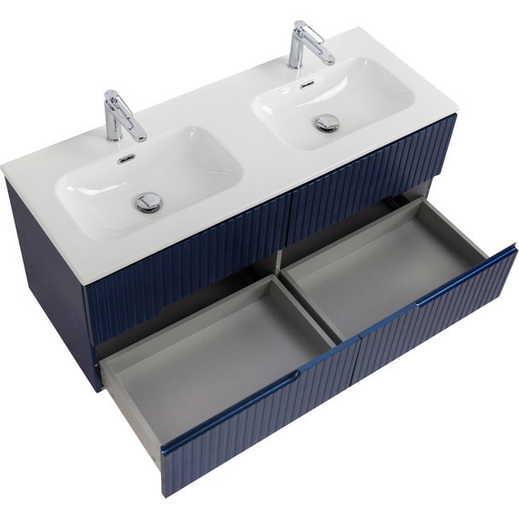 Тумба подвесная с раковиной Cezares DUET-N-1200-4C-SO-2-SPF-P 120 см (раковина CZR-8073-120-2) sapfiro - 3 Тумба подвесная с раковиной Cezares DUET-N-1200-4C-SO-2-SPF-P 120 см (раковина CZR-8073-120-2) sapfiro фото 3