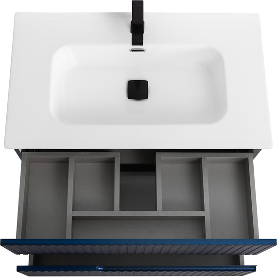 Тумба подвесная с раковиной Cezares DUET-N-800-2C-SO-SPF-P 80 см (раковина CZR-8095-80) sapfiro фото 4