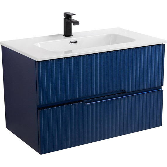 Тумба подвесная с раковиной Cezares DUET-N-800-2C-SO-SPF-P 80 см (раковина CZR-8095-80) sapfiro фото 2