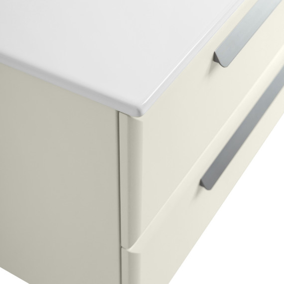 Тумба подвесная с раковиной Cezares ECO-CER-N-1000-2C-SO-AS-P 100 см (раковина CZR-8095-100) альпака брашированная фото 6