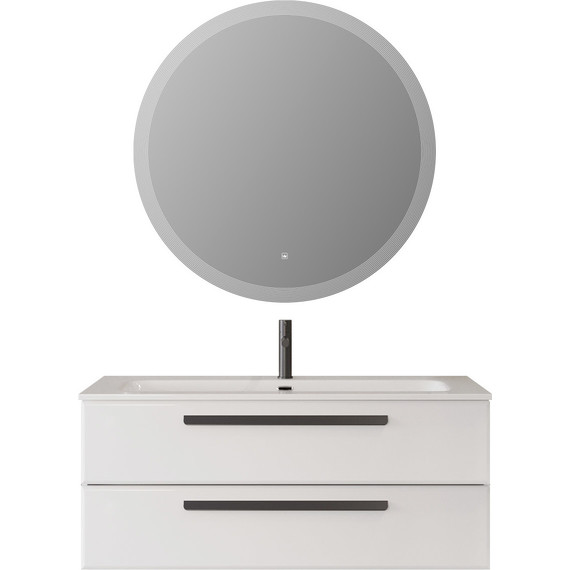 Тумба подвесная с раковиной Cezares ECO-CER-N-1200-2C-SO-BL 120 см (раковина CZR-8073-120) bianco lucido фото 6