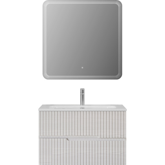Тумба подвесная с раковиной Cezares DUET-N-800-2C-SO-FBS-P 80 см (раковина CZR-8073-80) ясень белый софт - 9 Тумба подвесная с раковиной Cezares DUET-N-800-2C-SO-FBS-P 80 см (раковина CZR-8073-80) ясень белый софт фото 9