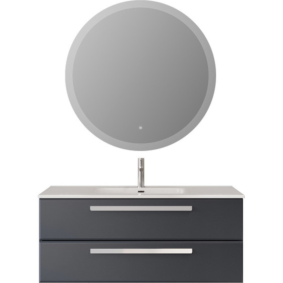 Тумба подвесная с раковиной Cezares ECO-CER-N-1200-2C-SO-GR-P 120 см (раковина CZR-8095-120) grafito фото 7