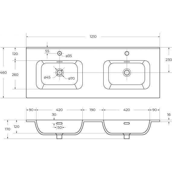 Тумба подвесная с раковиной Cezares ECO-CER-N-1200-4C-SO-2-PS-P 120 см (раковина CZR-8095-120-2) фисташковый софт фото 17