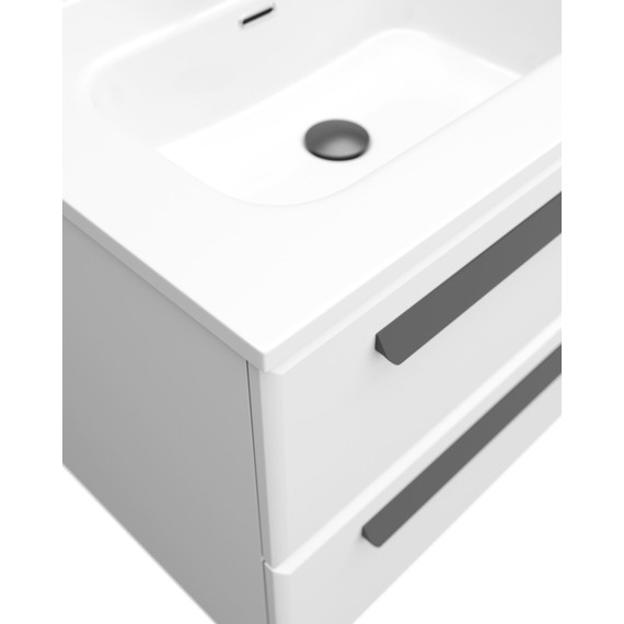 Тумба подвесная с раковиной Cezares ECO-CER-N-1200-4C-SO-2-BL 120 см (раковина CZR-8095-120-2) bianco lucido фото 7