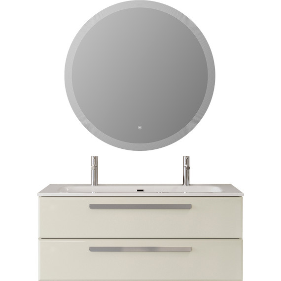 Тумба подвесная с раковиной Cezares ECO-CER-N-1200-2C-SO-AS-P 120 см (раковина CZR-8073-120-1-2) альпака брашированная фото 9