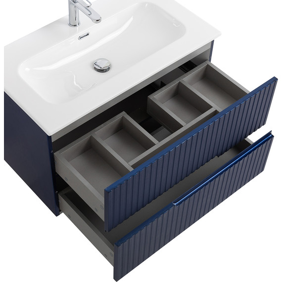 Тумба подвесная с раковиной Cezares DUET-N-800-2C-SO-SPF-P 80 см (раковина CZR-8073-80) sapfiro фото 5