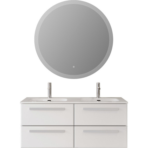 Тумба подвесная с раковиной Cezares ECO-CER-N-1200-4C-SO-2-BL 120 см (раковина CZR-8073-120-2) bianco lucido фото 8