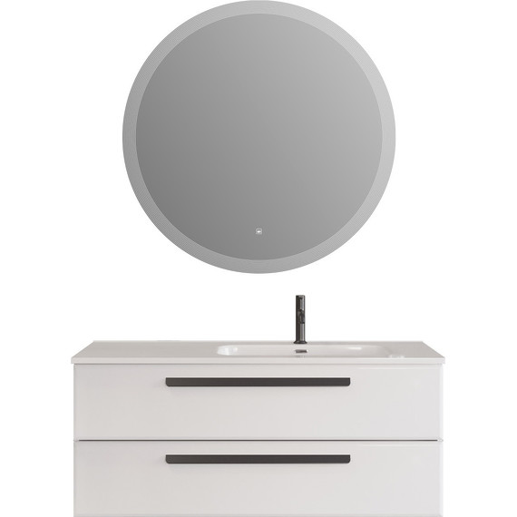 Тумба подвесная с раковиной Cezares ECO-CER-N-1200-2C-SO-BL-R 120 см (раковина CZR-8095-120-R) bianco lucido фото 16