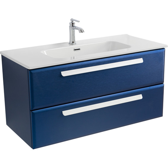 Тумба подвесная с раковиной Cezares ECO-CER-N-1000-2C-SO-SPF-P 100 см (раковина CZR-8095-100) sapfiro фото 2