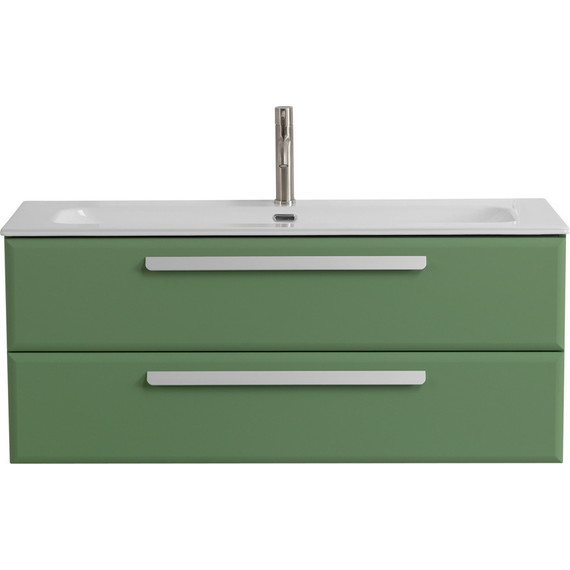 Тумба подвесная с раковиной Cezares ECO-CER-N-1200-2C-SO-PS-P 120 см (раковина CZR-8073-120) фисташковый софт фото 